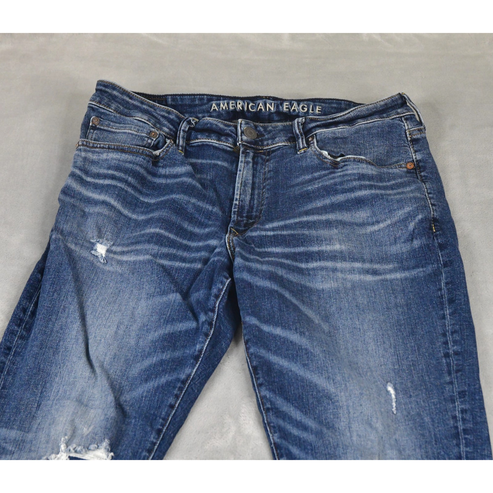 American Eagle Jeans Mens 34X34 (32x32 Actual) Slim Blue Denim - Picture 7 of 10